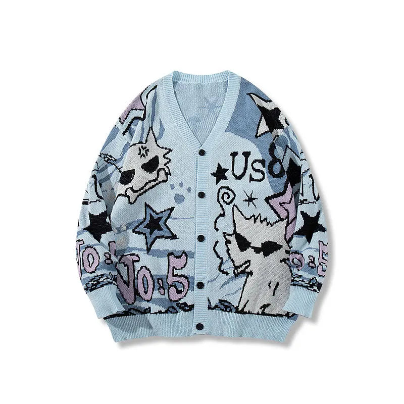 ROBBY Smoking Cat Cardigan