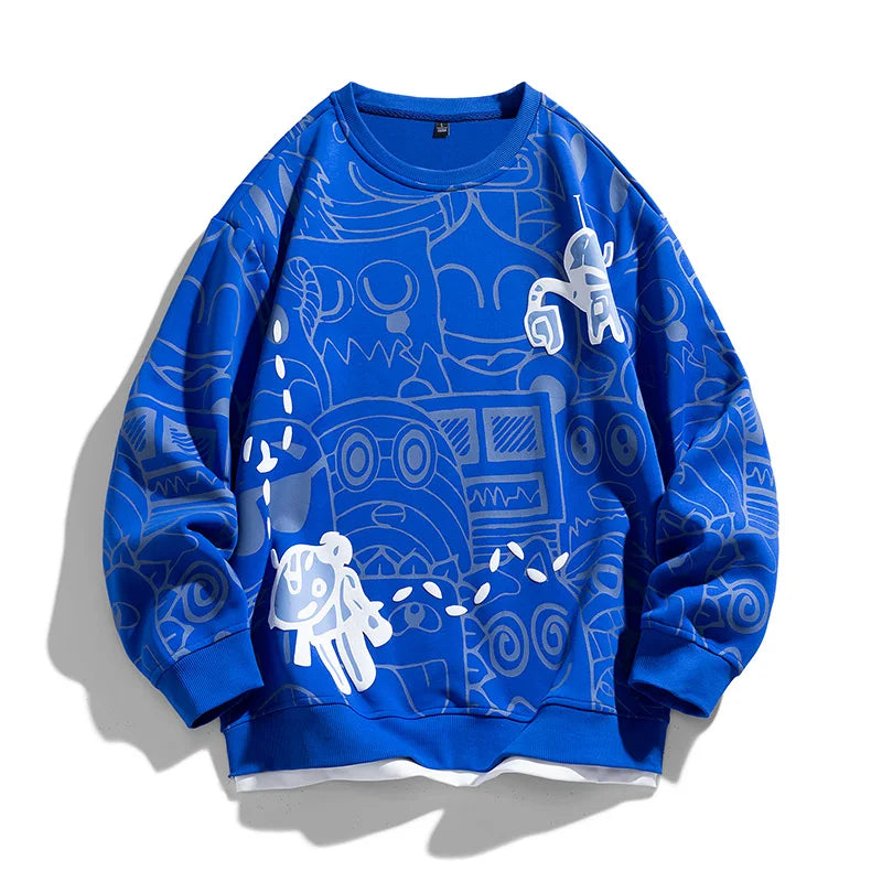 ROBBY Scribbled City Knitted Sweater