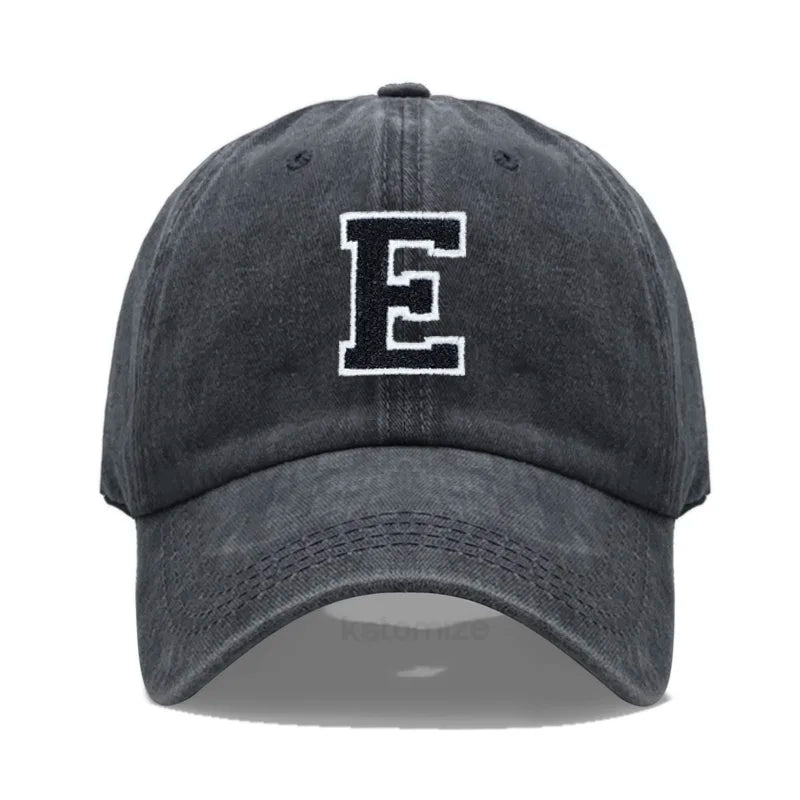 ROBBY Initial Letter A-Z Embroidery  Baseball Cap