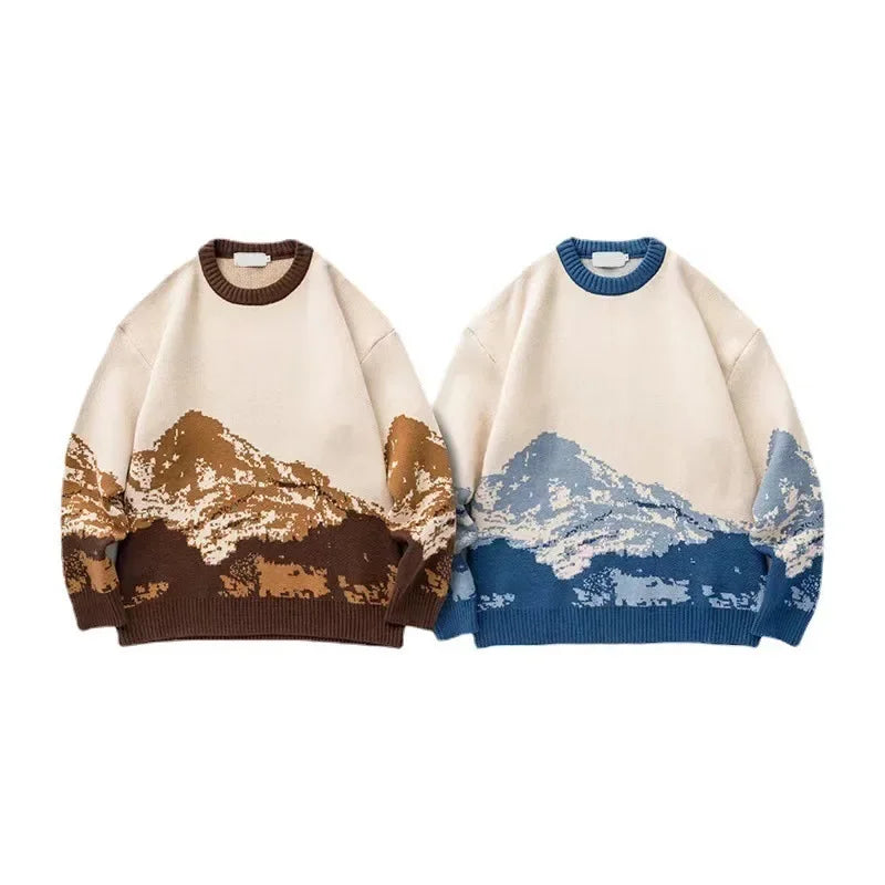 ROBBY Winter Mountain Knitted Sweater
