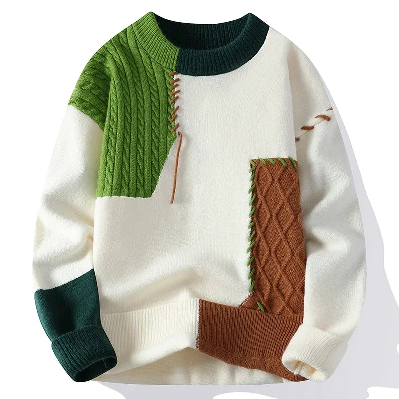 ROBBY Patchwork Knitted Sweater
