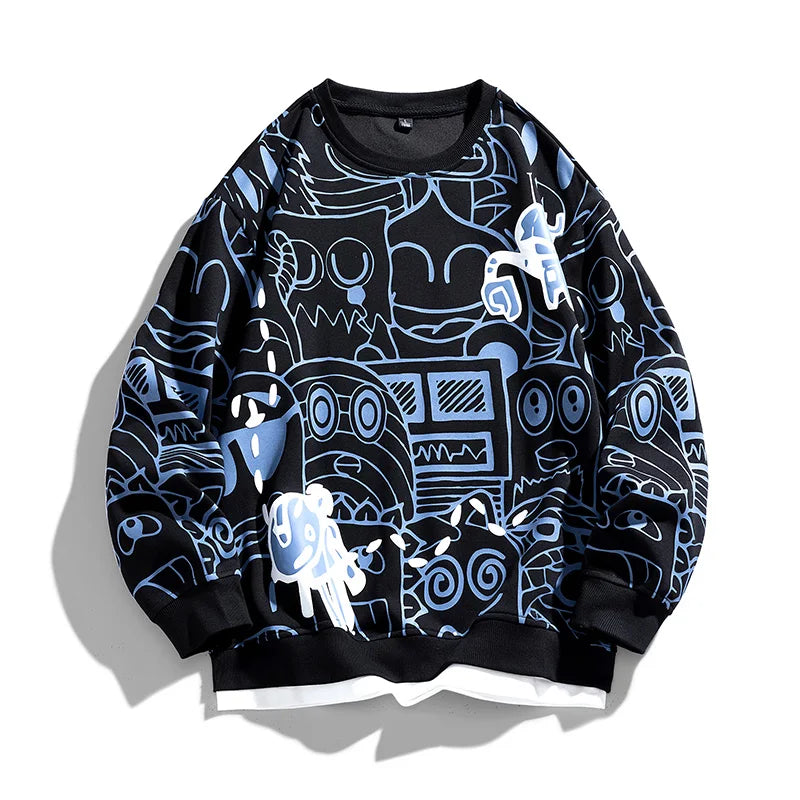 ROBBY Scribbled City Knitted Sweater