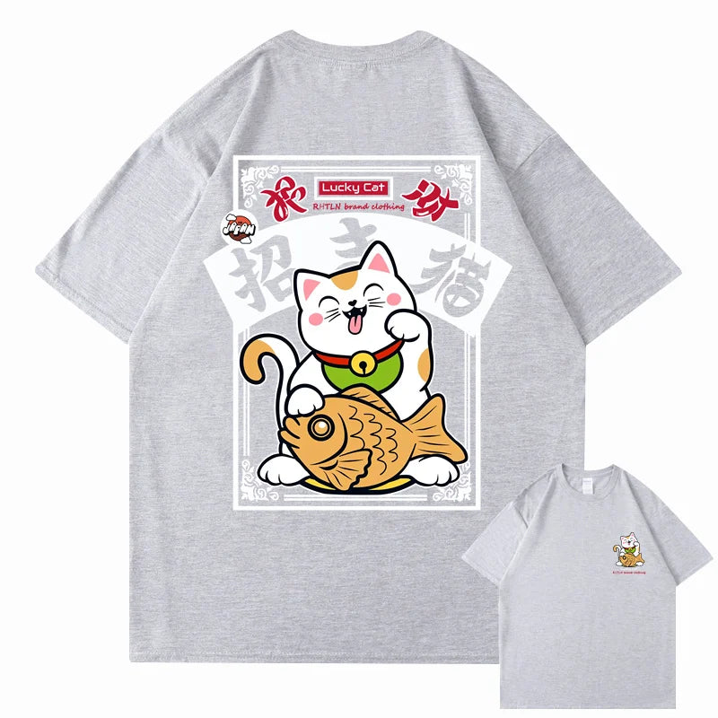 ROBBY Harajuku Fortune Cat T-Shirt