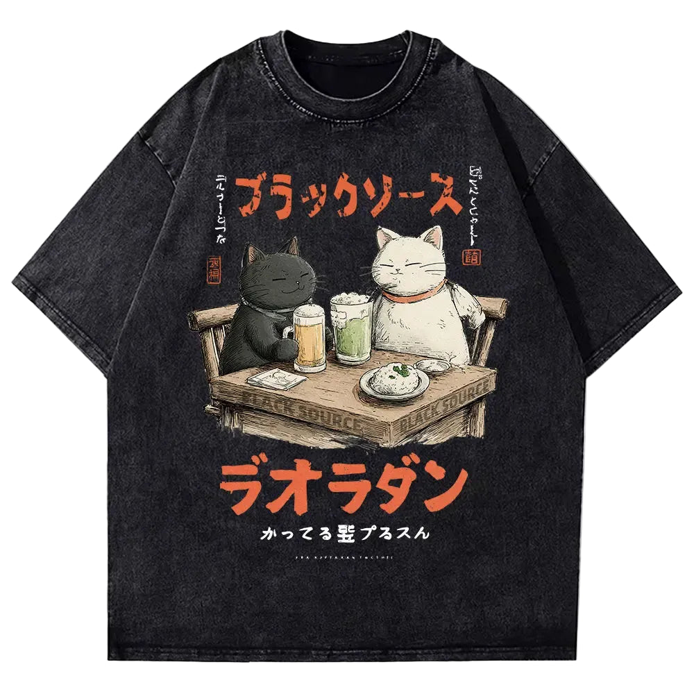 ROBBY Drinking Cat T-Shirt