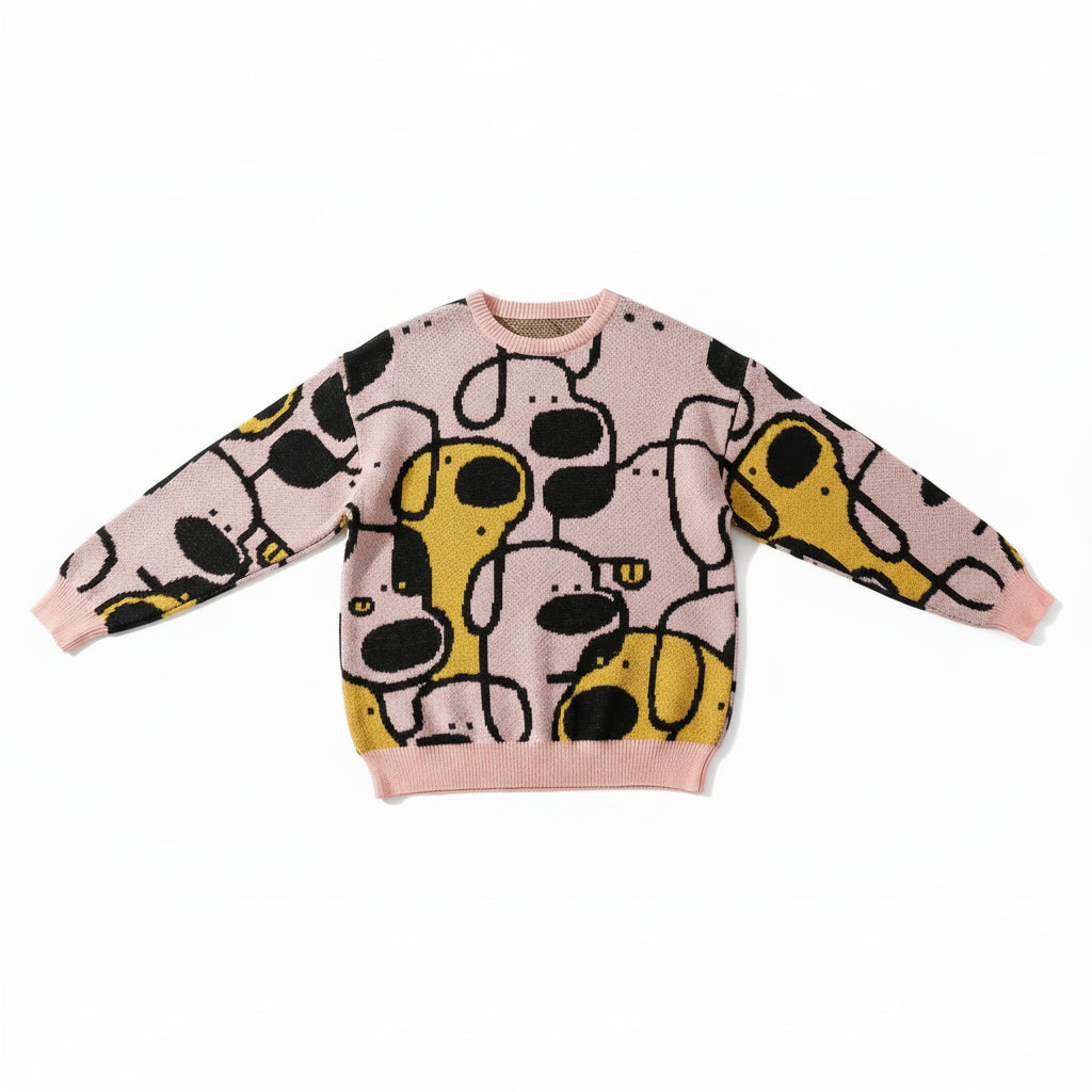 ROBBY Jacquard Doggy Knitted Sweater