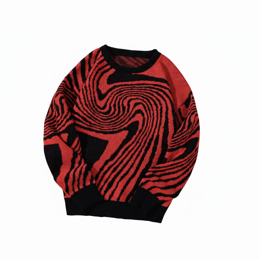ROBBY Jacquard Maze Knitted Sweater