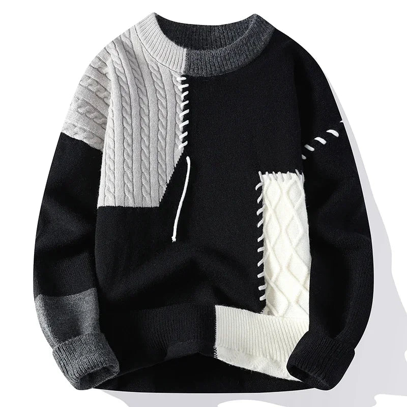 ROBBY Patchwork Knitted Sweater