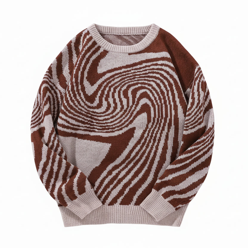 ROBBY Jacquard Maze Knitted Sweater
