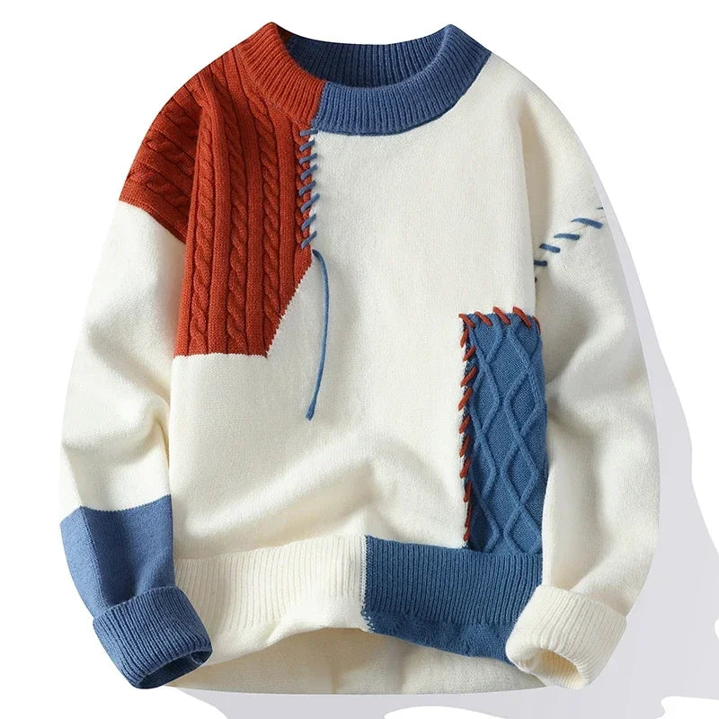 ROBBY Patchwork Knitted Sweater