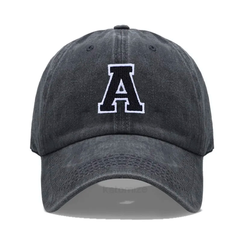 ROBBY Initial Letter A-Z Embroidery  Baseball Cap
