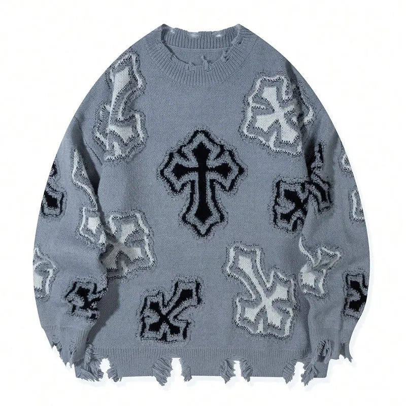 ROBBY Cross Knitted Sweater