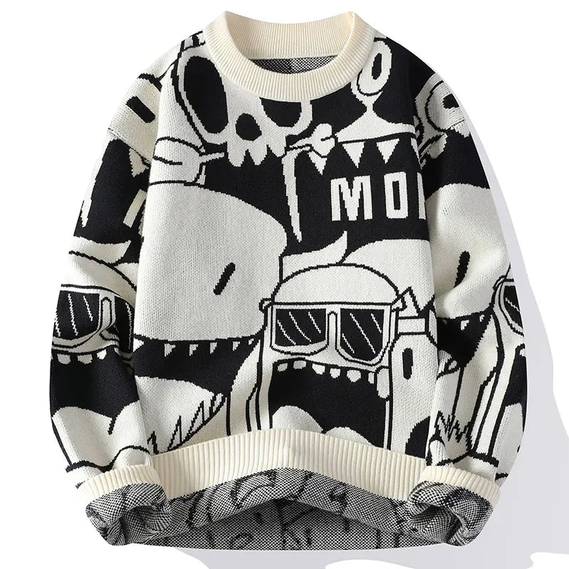 ROBBY War Cartoon Knitted Sweater