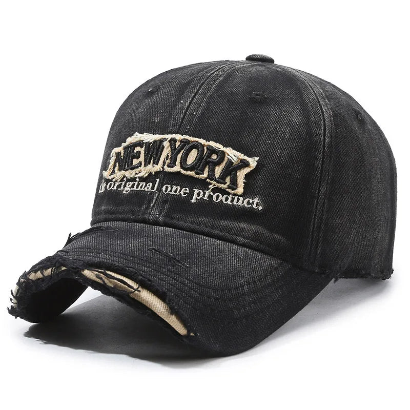 ROBBY NY Ripped Baseball Cap