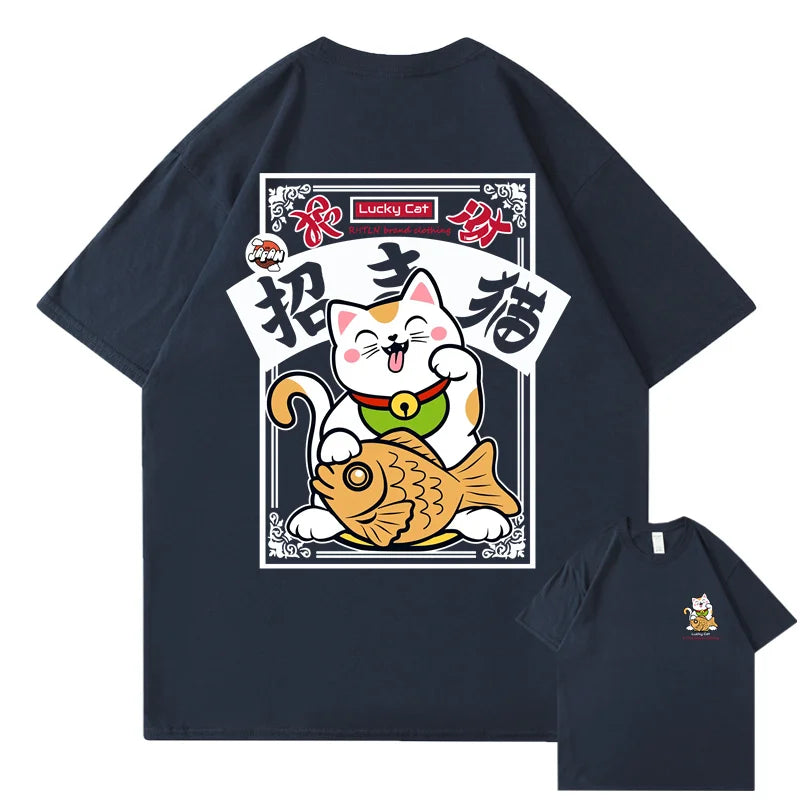 ROBBY Harajuku Fortune Cat T-Shirt
