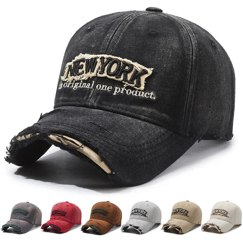 ROBBY NY Ripped Baseball Cap