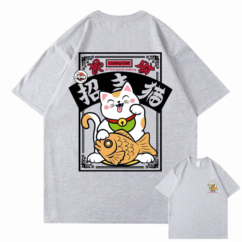 ROBBY Harajuku Fortune Cat T-Shirt