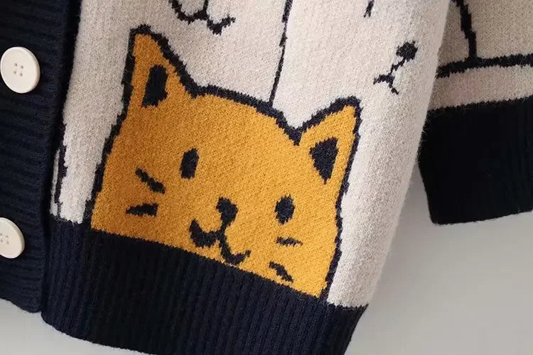 ROBBY Cat Knitted Cardigan