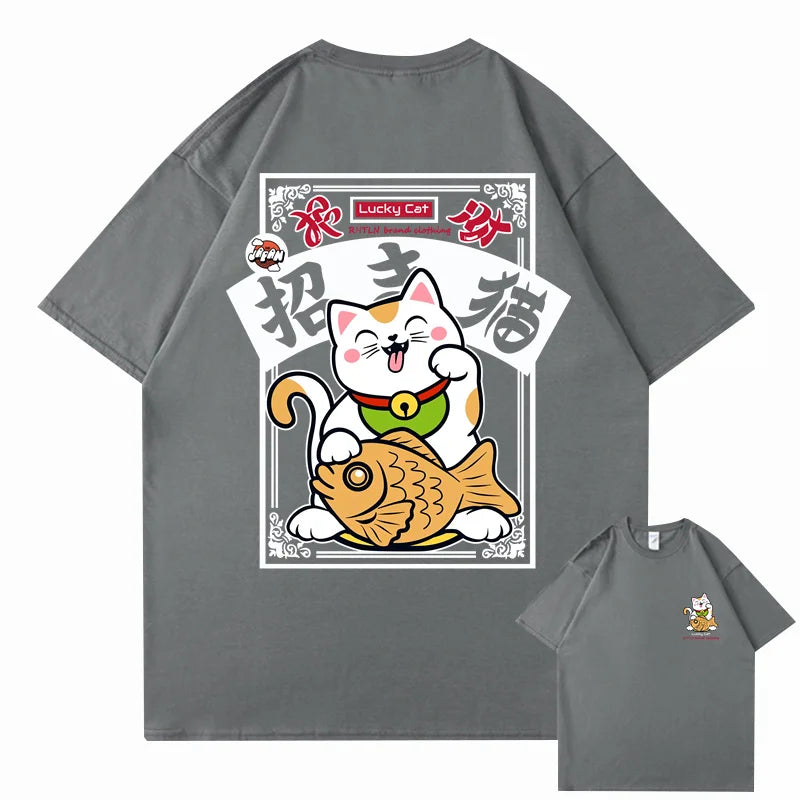 ROBBY Harajuku Fortune Cat T-Shirt