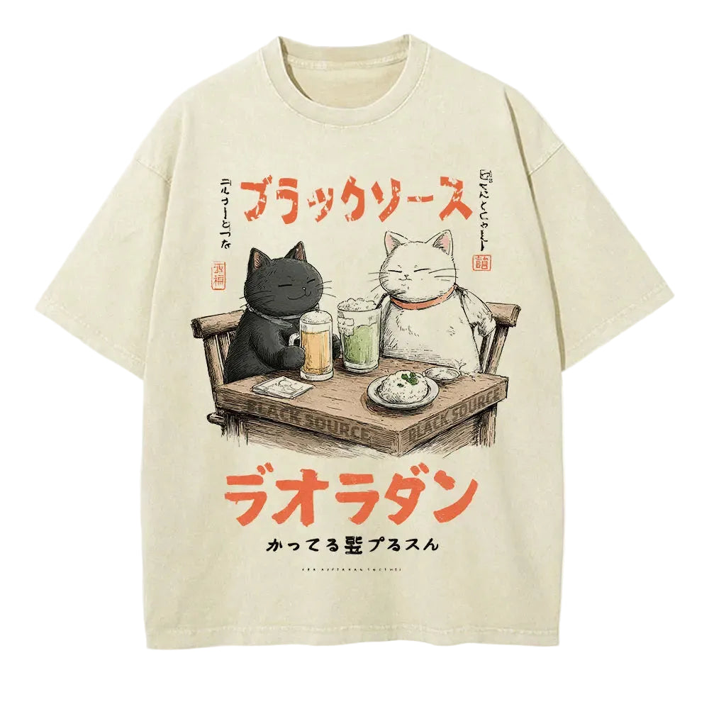 ROBBY Drinking Cat T-Shirt