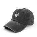 ROBBY Peach Heart Denim Baseball Cap
