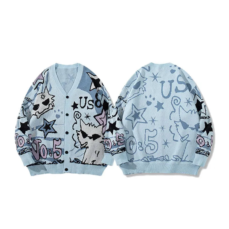 ROBBY Smoking Cat Cardigan