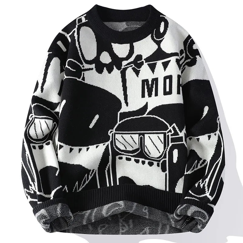 ROBBY War Cartoon Knitted Sweater