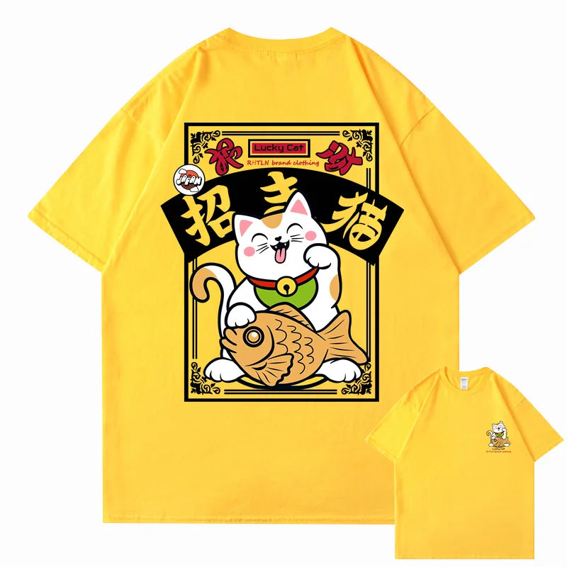 ROBBY Harajuku Fortune Cat T-Shirt