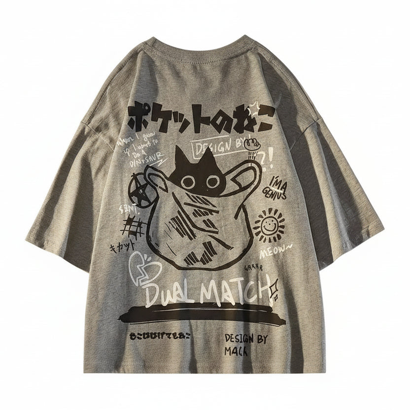 ROBBY Retro Pocket Cat T-shirt