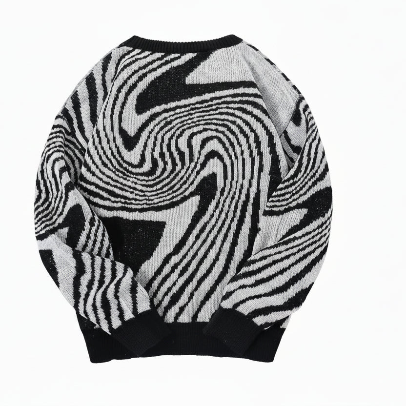ROBBY Jacquard Maze Knitted Sweater