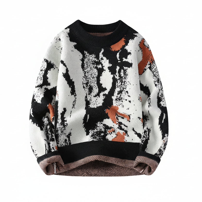 ROBBY Paint Splatter Knitted Sweater