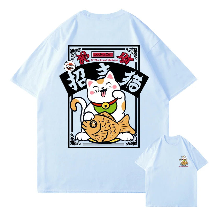 ROBBY Harajuku Fortune Cat T-Shirt