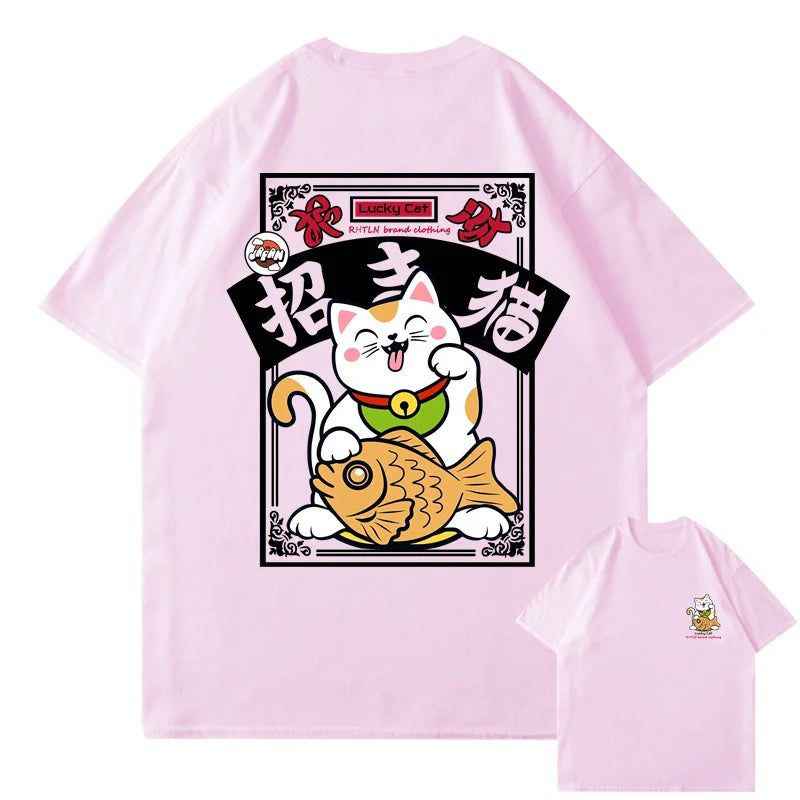 ROBBY Harajuku Fortune Cat T-Shirt