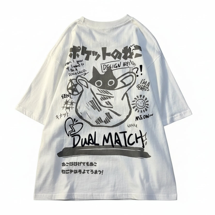 ROBBY Retro Pocket Cat T-shirt