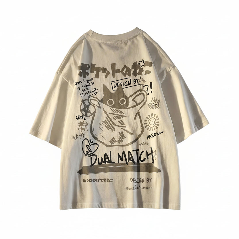ROBBY Retro Pocket Cat T-shirt